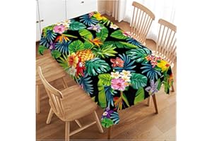 Walmsco Tablecloth Tropical Plant Pineapple Fruit Decor For Dining Room Kitchen Rectangular Table Cover 132 * 178cm