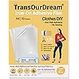 TransOurDream Iron on Double Sided Adhesive Sheets (10 Sheets, A4) Fabric Glue for Heat Press Patches, Easy to Cut, Great Stickiness(ARAB-AIF-10）