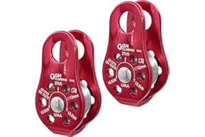 GM CLIMBING 27kN CE UIAA Certified Micro Pulley Slack Tender for Hitch Tending Arborist Climbing Rescue Mechanical Advantage