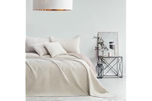 ‎AMELIAHOME AmeliaHome Narzuta Na Łóżko 200 x 220 cm Beżowa Cappuccino Dwustronna Pikowana Softa 200x220 cm