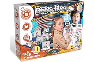 Science4you-Laboratorio Kit Detective Con 15 Experimentos Científicos: Resuelve el Caso Misterioso, Encuentra Las Pistas, Huellas Dactilares, Pegadas, Regalo Para Niños 7 8 9 10 Años, 80002993, Brun