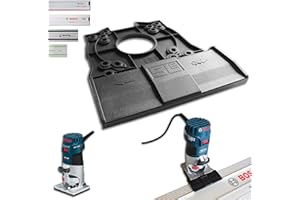 SLE ENGINEERING Adaptador de riel de guía profesional para Bosch GKF 600 para Makita/Bosch/Festool, riel de guía superior, fresadora de cantos adaptador
