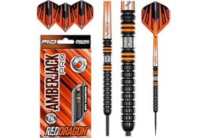 RED DRAGON Amberjack PRO Series Set di Freccette in tungsteno Premium con Alette e steli