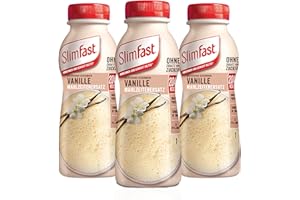 ‎SLIMFAST SlimFast Fertigdrink Vanille 3er Pack I Fertiggetränk mit hohem Eiweißanteil & reduzierten Kalorien I Gebrauchsfertige Trinkmahlzeit für eine gewichtskontrollierende Ernährung I 3 x 325 ml