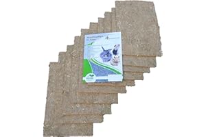 PEMMIPRODUCTS Tappeto di roditore Realizzato al 100% in Canapa, 40 x 25 cm 5 mm di Spessore, Confezione da 10 (2,75 EUR/Pezzo), Tappetino per roditori Adatto Come Rivestimento per Pavimenti a Gabbia,...