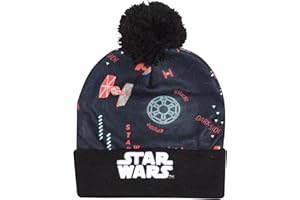 Popgear Star Wars Tie Fighter Boys Beanie with Pom | Official Merchandise Boina, Negro, Talla única para Niños