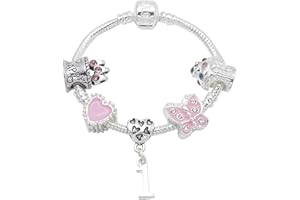 Jewellery Hut 1st Birthday Silver Plated Charm Bracelet for Girls with Gift Box