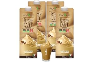 GENERICO 4 x Foodness Crema Caffè Senza Glutine e Senza Lattosio già pronta da versare 4 Brik da 1,1 Kg