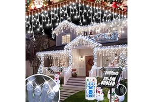 RJEDL 2500mAh Solaire Guirlande Lumineuse Extérieure,25+5M 800LED Guirlande LED étanche Noel Extérieur, Avec 8 modes & minuterie et mémoire Deco Noel Extérieur