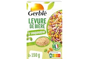 Gerblé Levure diététique à saupoudrer, Super-aliment, Source naturelle de protéines, Riche en Vitamine B1, B2 et B9, 1 Boîte, 30 Portions, 150g, 199650