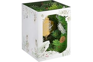 Hallmark Here's to What Matters Most Tarjeta de Navidad 3D con lámina dorada