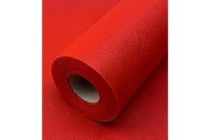 NATUARTE, Tovaglia in Rotolo TNT, 1.20 m x 25 m, Tovaglia Usa e Getta, Aspetto e Sensazione Simili al Tessuto, Rotolo di Tovaglia Elegante per Feste Celebrazioni Compleanni, Colore Rosso 1.20x25m