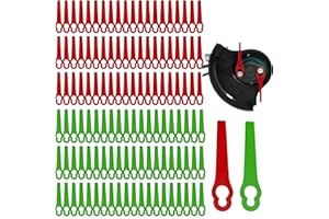 SDXCJY 120 Pcs Plastic Grass Trimmer Blades,Red Plastic Grass Trimmer Blades, 83 mm Lawn Mower Cutting Blades, Lawn Mower Accessories Tool Cordless Strimmer (120Pcs)