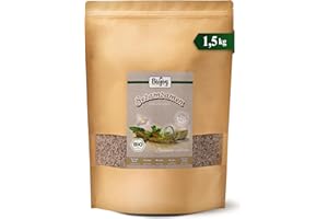 Biojoy Sésame BIO non pelé (1,5 kg), entier et cru, graines de sésame blanc, sans additifs