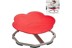 CUTEPUFF Sensory Spinning Chair for Home Use, Swivel, Wobble, Toddlers, Kids, Training Body Coordination Toys for ADHD and Autism (Red)