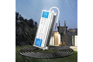 KSIBNW Transformador 220V a 12V 12W, Impermeable IP67 Fuente de Alimentación Exterior Ultra Fino LED Driver con Enchufe AC 220V a DC 12V 1A 12W Tensión Controlado Voltaje Constante Driver de Bajo
