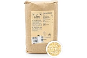 ‎KORO KoRo - Gekeimte Bio Feinblatt Haferflocken 1 kg - Glutenfrei - Vorteilspackung - Ideal für Porridge