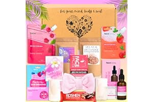 PAMPER ISLAND DELUXE COSY SPA Set Cadeau, Coffret Cadeau de Spa pour Femme, Boîte de Soins Personnels pour Elle, Panier d'anniversaire, Coffret Fille, Coffret de Bain et de Soin, Cadeau fête des mères