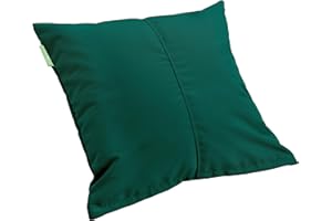 Gardenista Premium Large Garden Scatter Cushion | Water Resistant Cushions | Hollowfibre Filled Outdoor Seating Furniture Pillow | Great for Patio Rattan Chairs | Comfy and Lightweight (Green, 1)