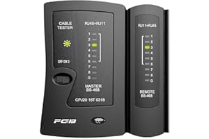 FGB Network Cable Tester, RJ45 Ethernet Tester for RJ11 RJ12 Patch Lan Cable Cat5 CAT6 CAT7 (Battery Not Included)