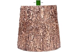 Nataland Base Tronco per Albero di Natale con Effetto Legno Naturale, Supporto Decorativo Robusto e Stabile con Aggancio Universale per Alberi Fino A 210 cm