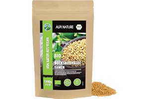 Alpi Nature Bockhornsklöver Frön Hela BIO 1kg, Hela Bockhornsklöverfrön, Ekologiska Methi Frön