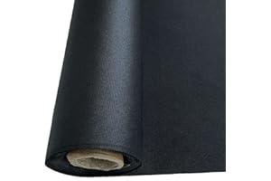 E. U. FABRICS LTD EU Fabrics 7oz PU Coated Outdoor Waterproof Fabric - Water-Proof, Tear Resistant, Cloth for Outdoor Garden Furniture, Sewing Material for Crafts and Hobbies - 150cm Wide (Black)