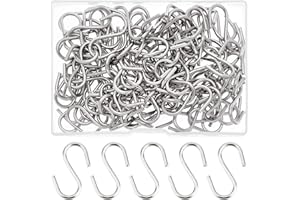 PH PandaHall 100pz Ganci a Forma di S Mini Gancio a S Acciaio Inox, 27mm Ganci Palline Natale Connettori Piccoli in Metallo per Fai Da Te Craft Gioielli Pendenti Catena Chiave Tag