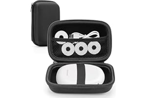 LITZEE Mini Tasche für Supvan Etikettenband, Mini Bluetooth Beschriftungsgerät Labeldrucker Label Printer Tasche Etui, Kabeltasche Organizer Klein Kabel Organizer Tasche für E10 Etikettendrucker (Schwarz)