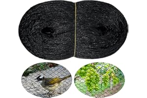 MAILEKT Vogelnetze Vogelschutznetz, Vogelnetz 4x10m für Garten und Hochbeet - Effektiver Schutz vor Tauben und Anderen Vögeln - Engmaschig und Stabil für Obstbäume, Erdbeeren und Kirschbäume(Schwarz)