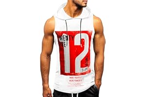 HOTCAT Tank Top Herren Sommer Muskelshirt Ärmelloser Hoodie Muskelshirt Workout Fashion Sport Top Bodybuilding Kapuzenpullover