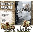 Wargames Delivered - 28mm Military Tanks Miniatures Game - World War RPG Miniature Wargames Set - Warlord Games Konflikt '47: German Army Starter Set