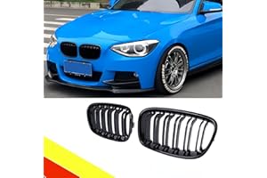 POETRYXIAO Griglia radiatore sportiva nera lucida doppia barra compatibile per BMW Serie 1 F20 F21 2011-2014, adatta per BMW Tuning