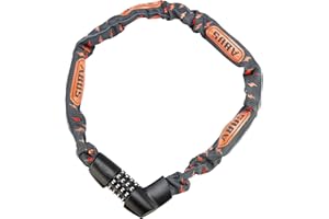 ABUS Lucchetto a catena Tresor 1385/75 Grigio Saetta - combinazione in acciaio temprato Catena quadrata spessa 6 mm Livello di sicurezza 75 cm