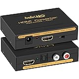 4K@30HZ HDMI Audio Extractor Splitter, avedio links HDMI to HDMI Audio Converter + Optical Toslink SPDIF + RCA L/R Stereo Ana