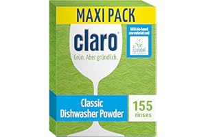 claro Classic Öko proszek do mycia naczyń, 2,8 kg, proszek do zmywarki, nie zawiera fosforanów, przyjazny dla środowiska i wegański - 155 cykli mycia