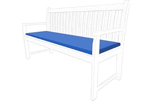 ISTYLE MODE BETTER HOME CHOICE 2 3 & 4 Seater Outdoor Garden Bench Cushion Water Resistant Patio Furniture Rectangle Bench Cushion Comfortable Seat Pad Soft Non-Slip Furniture Pad (Royal Blue, 2 Seaters)