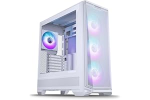 Phanteks Eclipse G400A Mid-Tower PC Case – DRGB, Tempered Glass Panel, High Airflow Design, Tool-Free Installation, Matte White