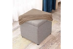 uyeoco Copri Pouf Fodera Poggiapiedi Quadrato Copripoggiapiedi Elastico 50x50/40 x 40 Cover Sgabello Copertura Protettiva per Ottomana(H,40X40CM)