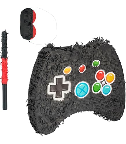 Piñata A Forma Di Controller Videogiochi - Per Compleanni, Matrimoni, Divertimento Assicurato, 43x33x10 Cm - Foto 5
