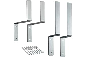 Gedotec Supporto da parete per tenda da banco da birra, set da tavolo e tenda da birra, supporto angolare, zincato a caldo, in acciaio zincato a caldo, 1 Set per panca da birra con tasselli e viti