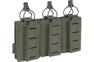 IDOGEAR Bolsa Táctica Molle Bolsas de Revistas LSR 5,56&9mm Portador de Revistas de Airsoft Militar Corte Láser Triple Bolsa de Canguro