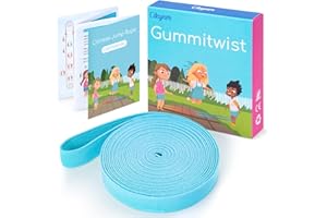 Cikyner Corda per Saltare Cinese, 4 m di Lunghezza 1,5 cm Gomma elastica per bambini con Istruzioni per Salto Francese Arcobaleno per Bambini Indoor e Outdoor Giochi, Ideale per Regali per Bambine