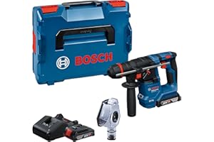 Bosch Professional 18V System perforateur sans-fil GBH 18V-18 X (mandrin ONECHUCK, 2 batteries 18V 2,0Ah, GAL 18V-40, GDE 24)