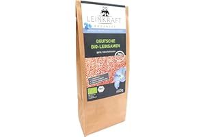 ‎LEINKRAFT BODENSEE Deutsche Bio-Leinsamen 400g braun ganz 100% Bio naturbelassen Bäckerqualität