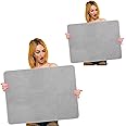 Hushee 2 Pack Extra Large Dish Drying Mat 30 x 24 XL Microfiber Absorbent Dish Drying Pad Large Size Dishes Drainer Mats for Countertop, Sink, Refrigerator or Dryer