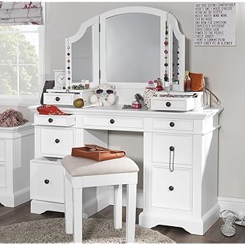 Gainsborough Upholstered Stool White Dressing Table Stool With