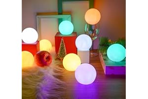 YESIE 4Packs Rechargeable Pool Lights, 3-Inch LED Orb Lamp,Fast Charging, 12hrs Working Time,Remote Control, 3 Timer, 16 Colors Ball, Inground Swimming Pools Accessories, Christmas Decoration