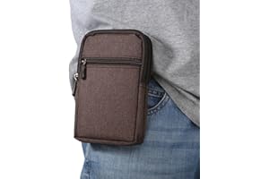 WNHTFAC Handy Gürteltasche Klein mit Gütelclip, Vertikal wasserdichte Handytasche Halterung Universal Smartphone Gürtelclip Etui Herren Taillentasche Brieftasche Handyhalter mit Karabinerhaken Gürtelschlaufe