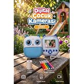 Dijital Fotoğraf Makineleri &Ccedil;ocuk Termal Resim Kağıt Baskılı Yazıcı Kamera Video Makinesi CMR21 Mavi